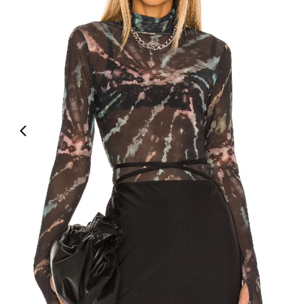 AFRM Zadie Top - Earthy Spiral Tie Dye (M)